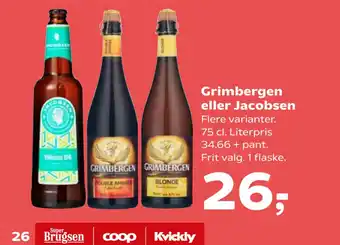 Kvickly Grimbergen eller Jacobsen tilbud