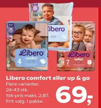 Kvickly Libero comfort eller up & go tilbud