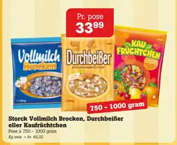 Poetzsch Padborg Storck Vollmilch Brocken, Durchbeißer eller Kaufrüchtchen tilbud