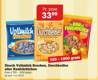 Poetzsch Padborg Storck Vollmilch Brocken, Durchbeißer eller Kaufrüchtchen tilbud