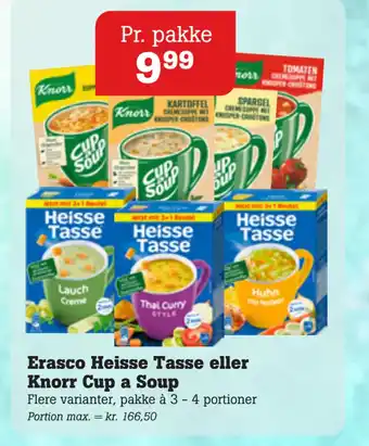 Poetzsch Padborg Erasco Heisse Tasse eller Knorr Cup a Soup tilbud