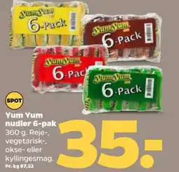 Netto Yum Yum nudler 6-pak tilbud