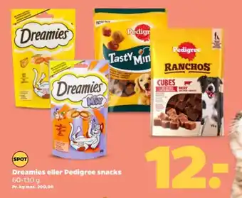 Netto Dreamies eller Pedigree snacks tilbud