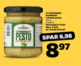 Netto La Campagna basilikum creamy pesto tilbud