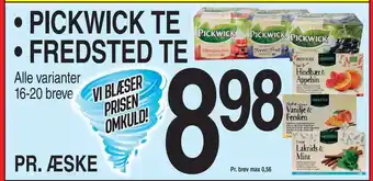 ABC Lavpris PICKWICK TE • FREDSTED TE tilbud