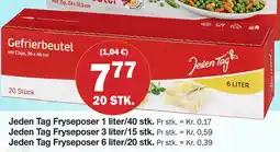 Købmandsgården Jeden Tag Fryseposer 6 liter/20 stk tilbud