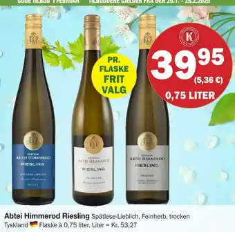 Købmandsgården Abtei Himmerod Riesling tilbud