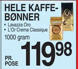 ABC Lavpris HELE KAFFEBØNNER tilbud