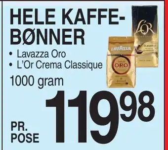 ABC Lavpris HELE KAFFEBØNNER tilbud