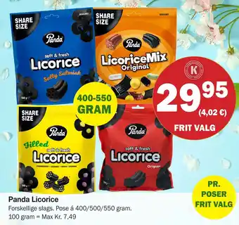 Købmandsgården Panda Licorice tilbud