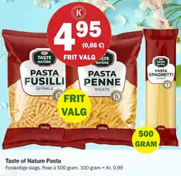 Købmandsgården Taste of Nature Pasta tilbud