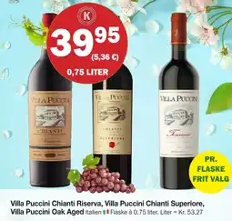 Købmandsgården Villa Puccini Chianti Riserva, Villa Puccini Chianti Superiore, Villa Puccini Oak Aged tilbud