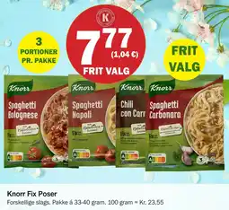 Købmandsgården Knorr Fix Poser tilbud