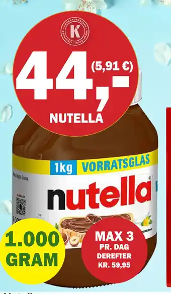 Købmandsgården Nutella tilbud