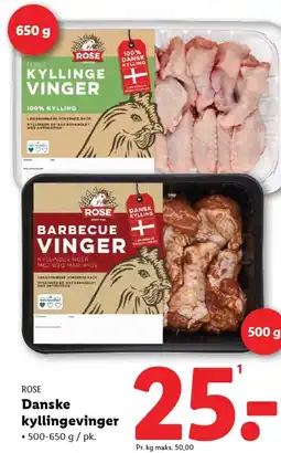 Lidl ROSE Danske kyllingevinger tilbud