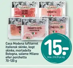 REMA 1000 Casa Modena lufttørret italiensk skinke, kogt tilbud