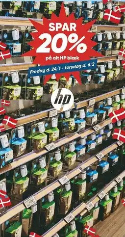 Bilka SPAR 20% på alt HP blæk tilbud