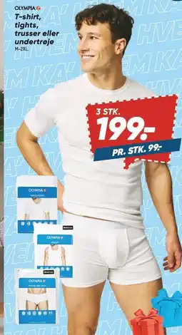 Bilka Olympia T-shirt, tights, trusser eller undertrøje - 3 stk tilbud