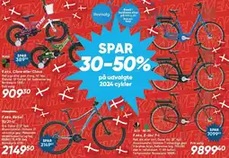 Bilka SPAR 30-50% på udvalgte 2024 cykler tilbud