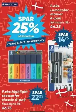 Bilka SPAR 25% på Staedtler tilbud