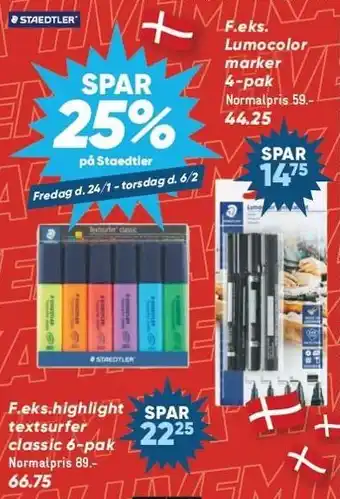 Bilka SPAR 25% på Staedtler tilbud