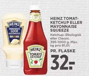 MENY HEINZ TOMATKETCHUP ELLER MAYONNAISE SQUEEZE tilbud