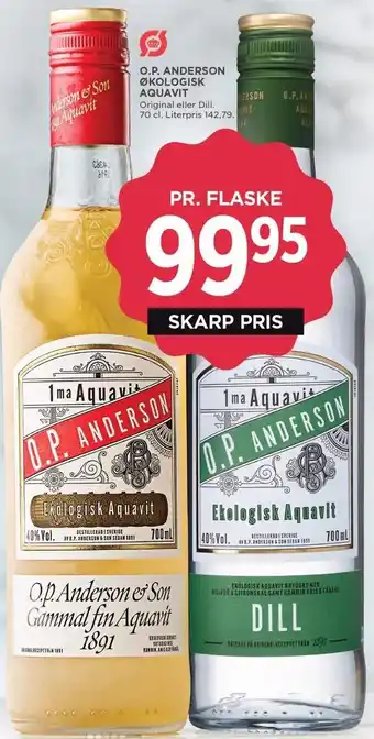 MENY O.P. ANDERSON ØKOLOGISK AQUAVIT tilbud