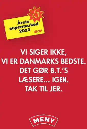 MENY VI SIGER IKKE, VI ER DANMARKS BEDSTE tilbud