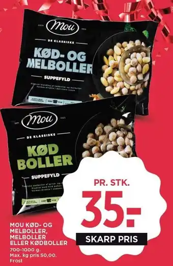 MENY MOU KØD- OG MELBOLLER, MELBOLLER ELLER tilbud