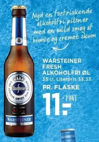 MENY WARSTEINER FRESH ALKOHOLFRI ØL tilbud