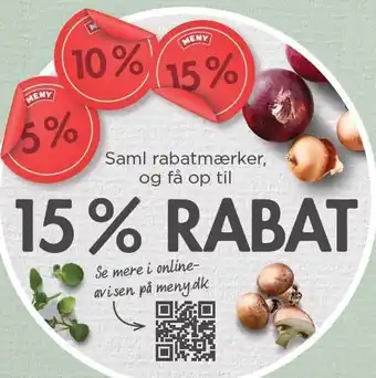 MENY Saml rabatmærker, og få op til 15% RABAT tilbud