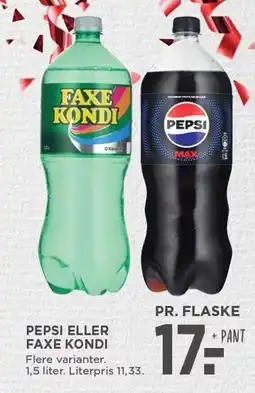 MENY PEPSI ELLER FAXE KONDI tilbud