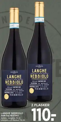 MENY LANGHE NEBBIOLO SAN SILVESTRO tilbud