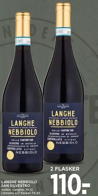 MENY LANGHE NEBBIOLO SAN SILVESTRO tilbud