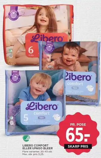 MENY LIBERO COMFORT ELLER UP&GO BLEER tilbud