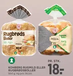 MENY KOHBERG RUGMILD ELLER RUGBRØDSBOLLER tilbud