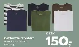 Kvickly Cottonfield t-shirt - 2 stk tilbud