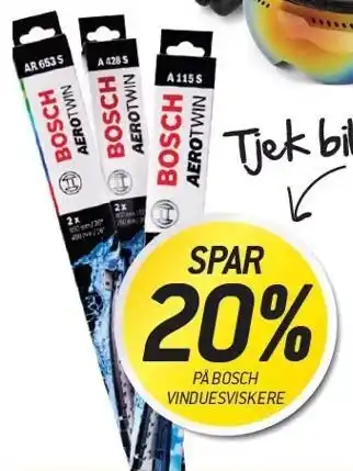 Thansen SPAR 20% PÅ BOSCH VINDUESVISKERE tilbud