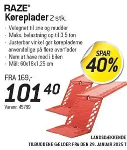 Thansen Køreplader 2 stk tilbud