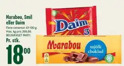 Min Købmand Marabou, Smil eller Daim tilbud