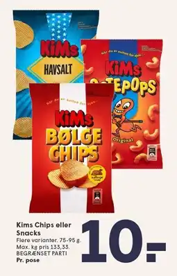 SPAR Kims Chips eller Snacks tilbud