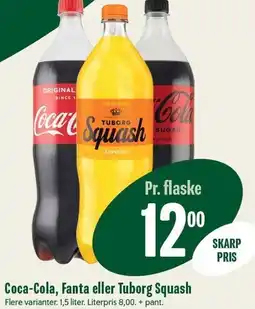 Min Købmand Coca-cola, Fanta eller Tuborg Squash tilbud