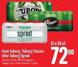 Min Købmand Grøn Tuborg, Tuborg Classic eller Tuborg Sprød tilbud