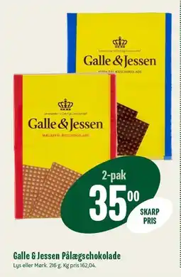 Min Købmand Galle & Jessen Pålægschokalde tilbud