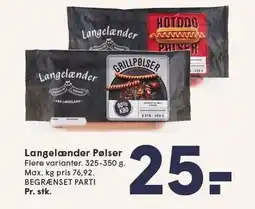 SPAR Langelænder Pølser tilbud