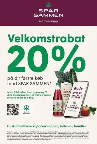 SPAR Velkomstrabat 20% på dit første køb med SPAR SAMMEN tilbud