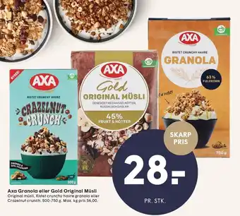 SPAR Axa Granola eller Gold Original Müsli tilbud