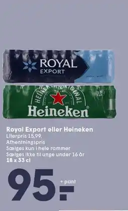 SPAR Royal Export eller Heineken tilbud