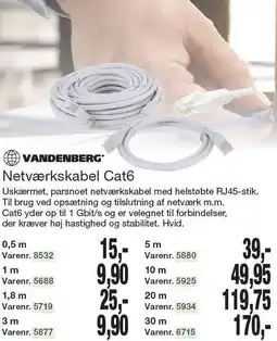 Harald Nyborg Netværkskabel Cat6 tilbud