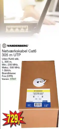 Harald Nyborg Netværkskabel Cat6 305 m UTP tilbud